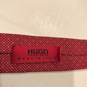 Hugo Boss red skinny tie